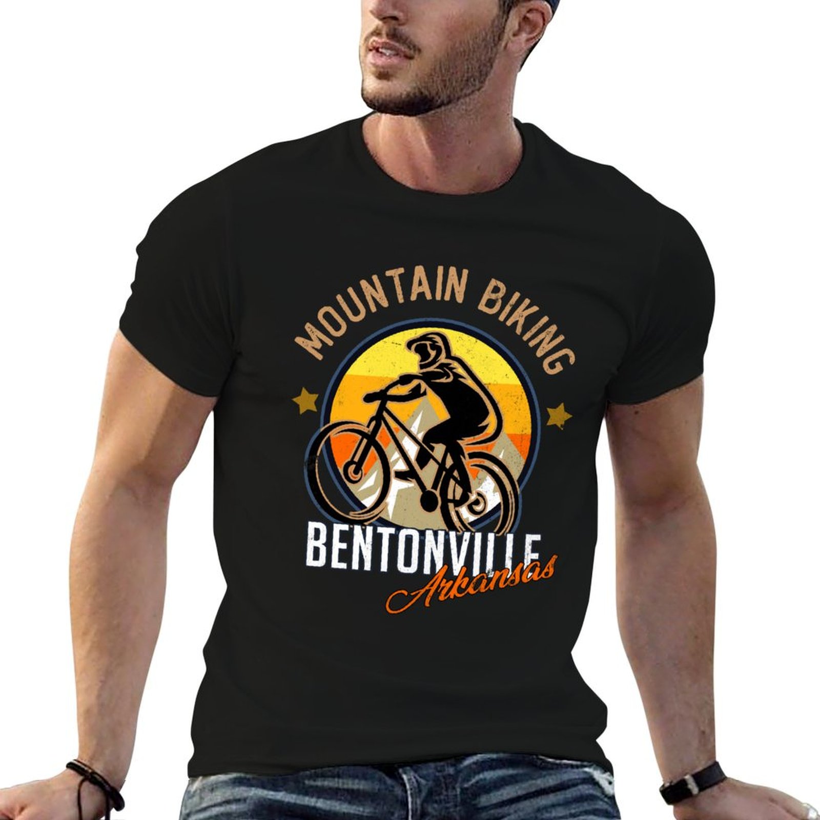 Mountain Biking Bentonville Arkansas - Camiseta de ciclismo de montaña de