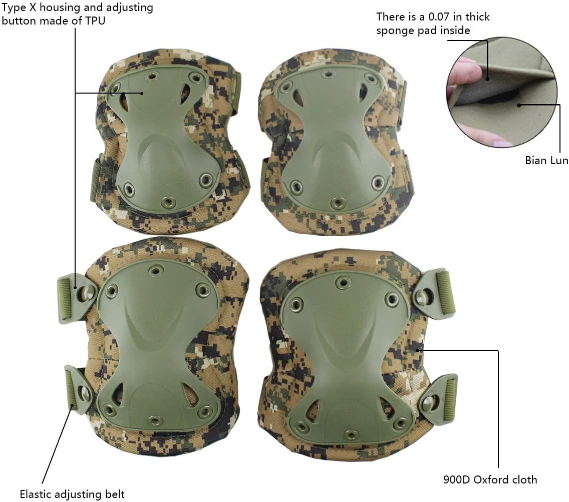 Juego de Rodilleras y Coderas  - Mountain Biking Knee Pads reseña y precio